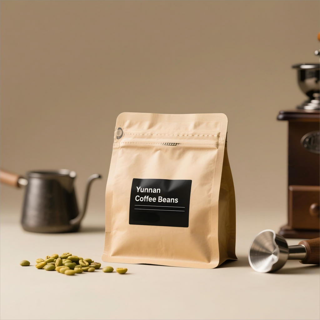 Raw coffee beans