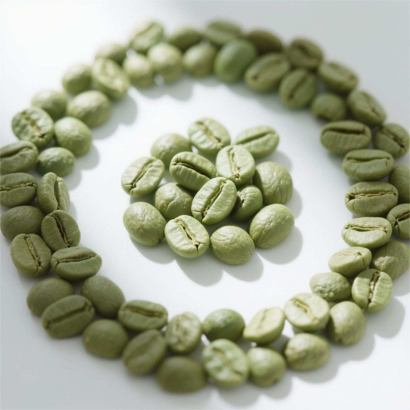 Raw coffee beans