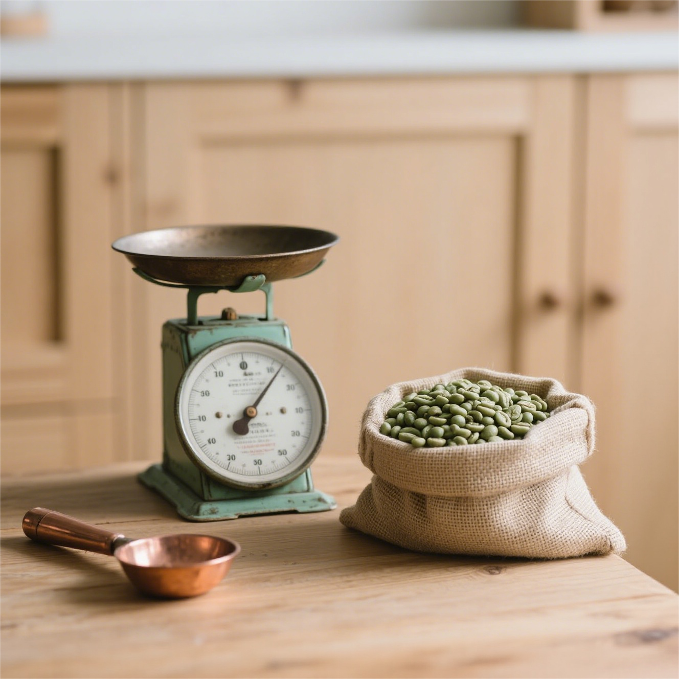 Raw coffee beans